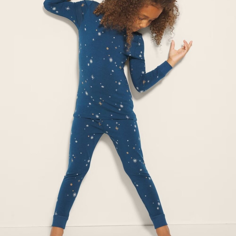 Soma Starry Night Kids Pajama Set Blue 3T NWT